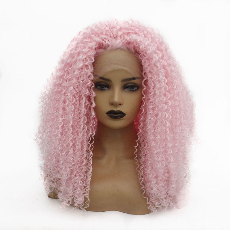 afro wig pink