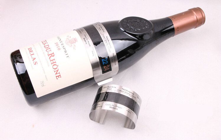 Termometro digitale LCD acciaio bracciale tester temperatura bottiglia vino
