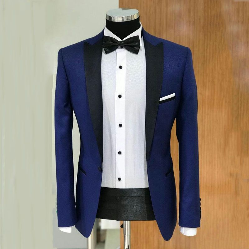 Compra Slim Fit Azul Smoking Del Novio Para La Boda Del Hombre Trajes De  Novio Vestimenta Mejor Hombre Ropa Del Traje Del Hombre Mariage Pantalones  Coat Terno Masculino Barato | Entrega Rápida