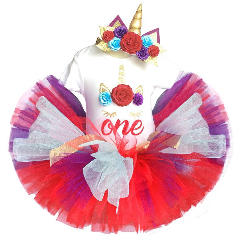unicorn 1st birthday dress
