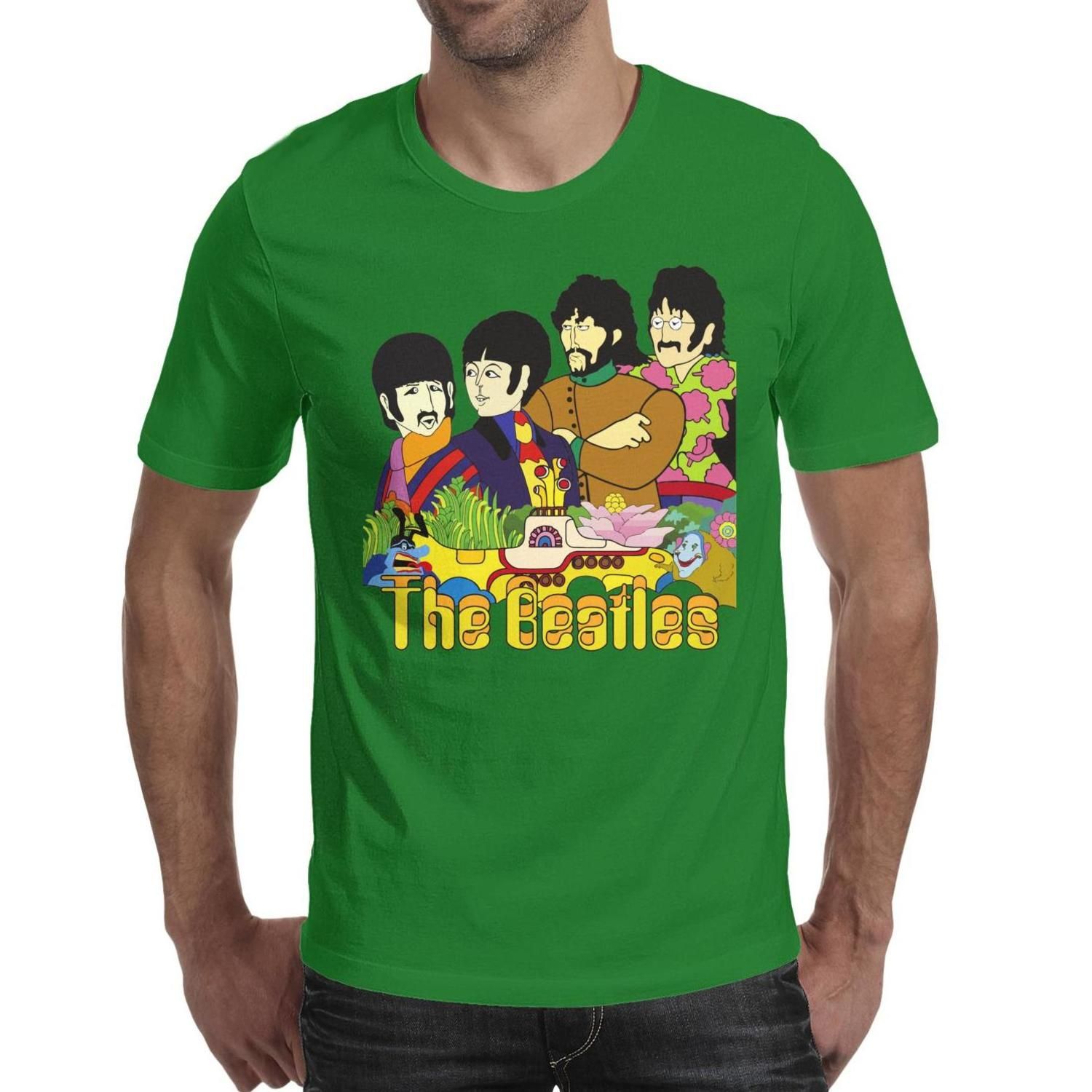 Mens design printing The-Beatles-Yellow-Funny-Submarine-Logo yellow t shirt printing funny graphic make Mens design printing The-Beatles-Yellow-Funny-Submarine-Logo yellow t shirt printing funny graphic make