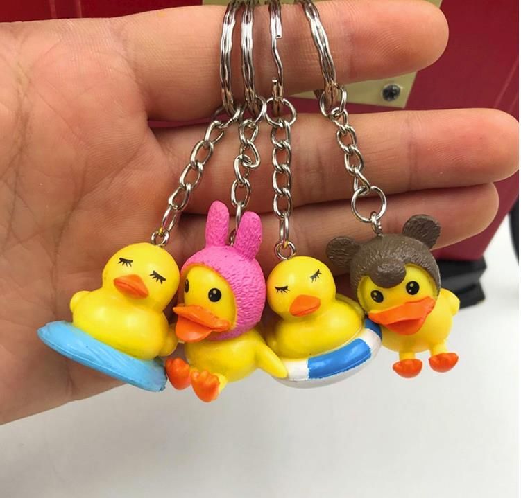 3 FOR 2 Kids Boys Fun Children's Soft Fur Baby Duck Charm Key chain Key ring 8 
