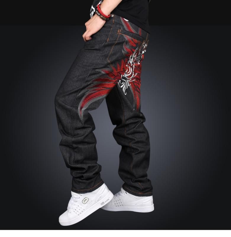 black baggy jeans men's