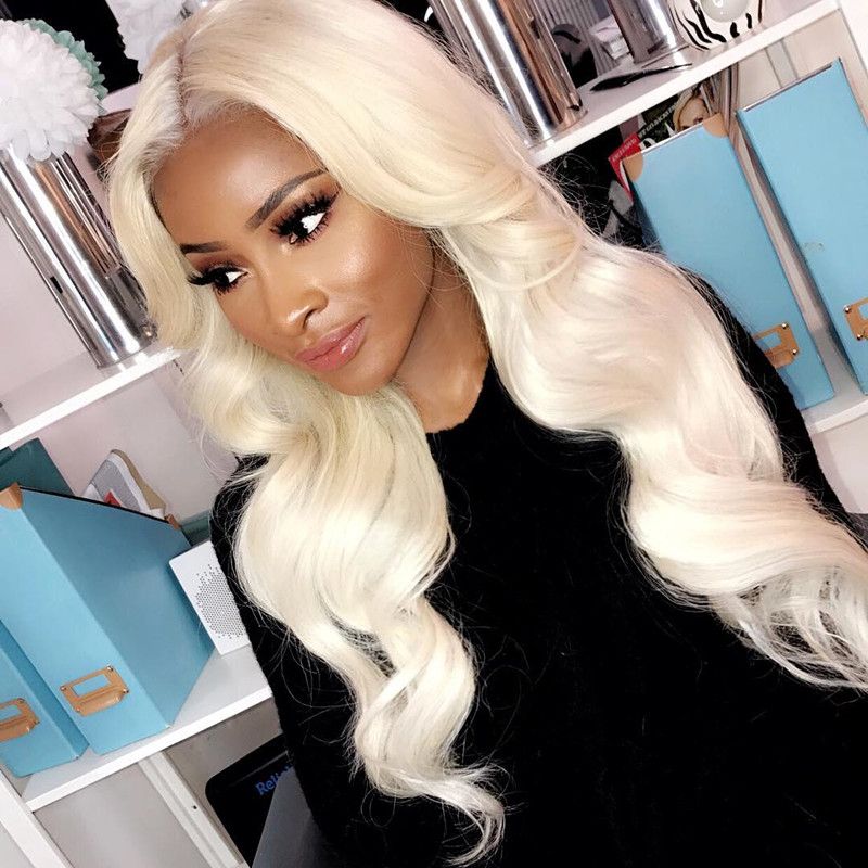 Loose Wave 613 Blonde Lace Front Wigs For Balck Women Virgin Brazilian Honey Blond Hair Glueless Full Lace Human Hair With Natural Hairline Brazilian