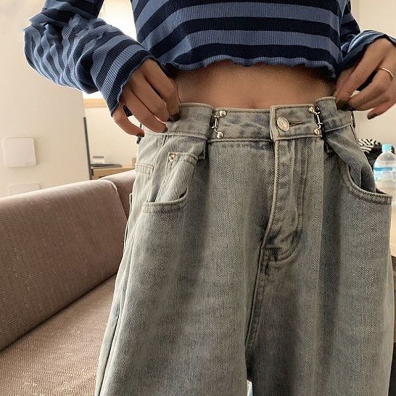 Comprar Primavera Nueva Vintage De Cintura Alta Holgado Arrancó Mom Jeans  Para Mujeres Novio De Mezclilla Recta Pantalones Otoño Casual Ancho De La  Pierna De Los Pantalones \u003c Fondos De \u003e www.aragon-office.cl