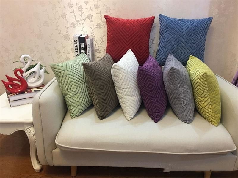26 Styles Square Pillow Case Fashion Thicken Soft Throw Pillowcase