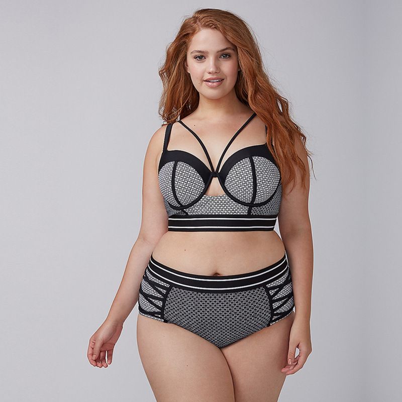 plus size swimwear push up bra