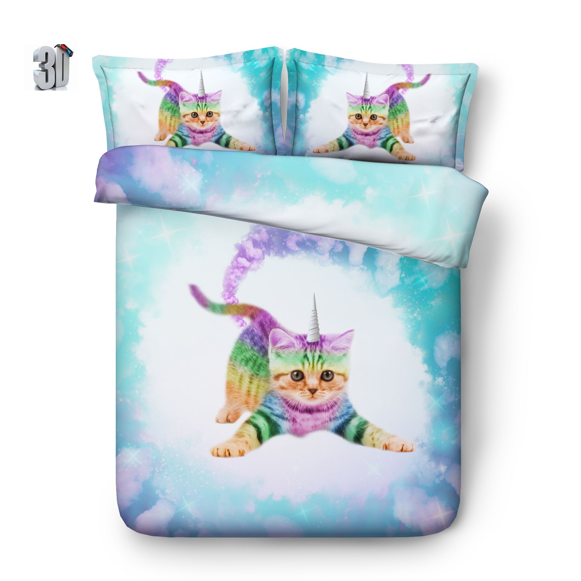 150x200cm Unicorn Cat Galaxy Duvet Cover Set Star Twin Bedding Twin Cat Bedding Sets For Girls Twin Cat Bedspreads Cotton Bedding Sets Designer Comforter Sets From Summerbeddings 120 59 Dhgate Com