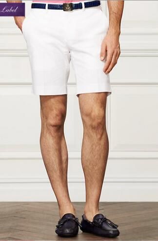 white polo shorts men