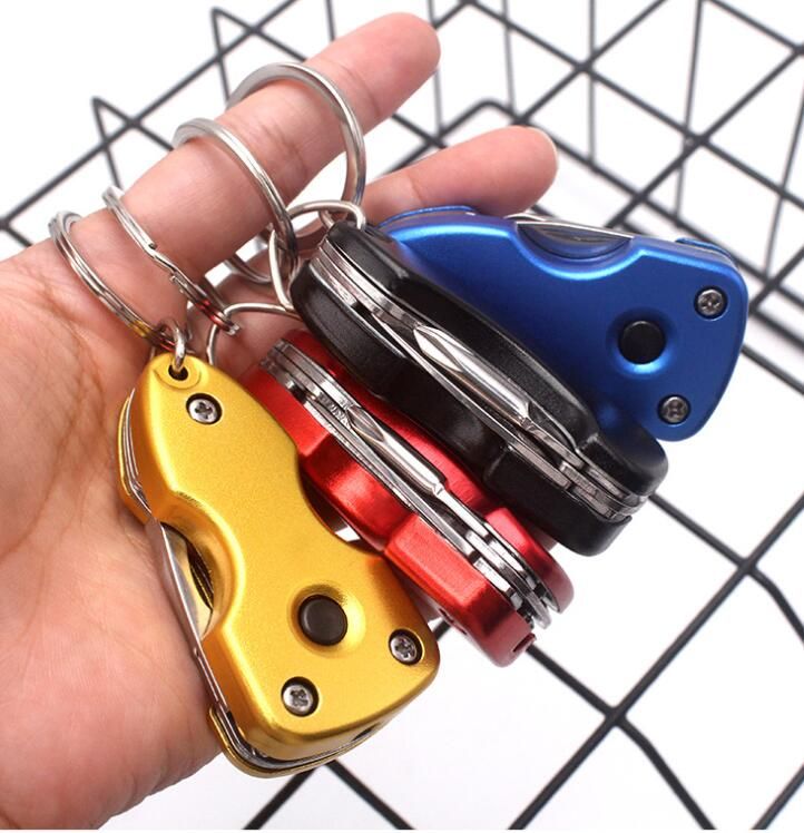 Portable Mini EDC Hand Tool Outdoor Keychain Keyring Survival Knife Tools Flexo Multifunction