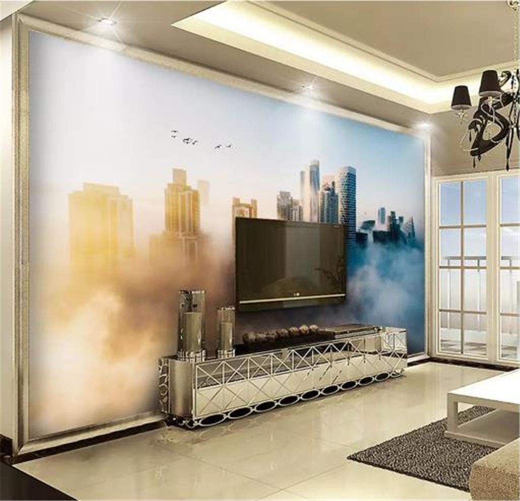 3d Wallpaper Murals Modern City Architecture In Creative Fantasy