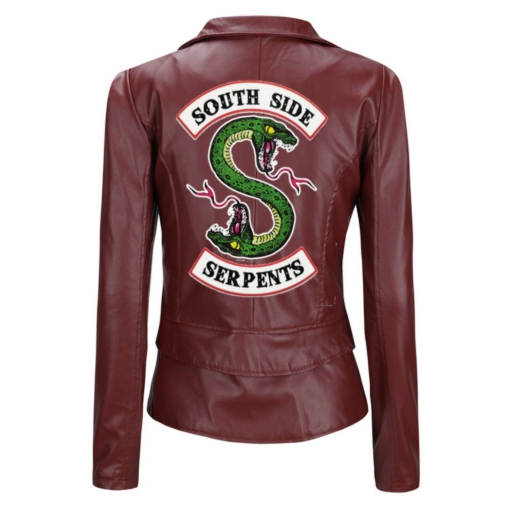 jaqueta de riverdale serpentes vermelha