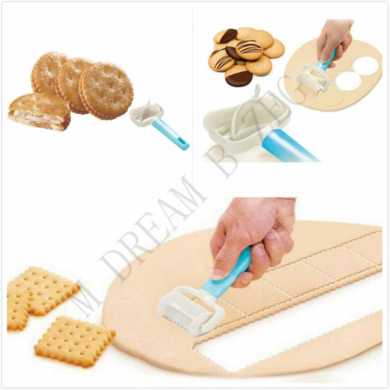 Dough Cutter Plastic Icing Spatula Round Cookie Cutter Rolling Biscuit Cutting Dough Cutter Plastic Icing Spatula Round Cookie Cutter Rolling Biscuit Cutting