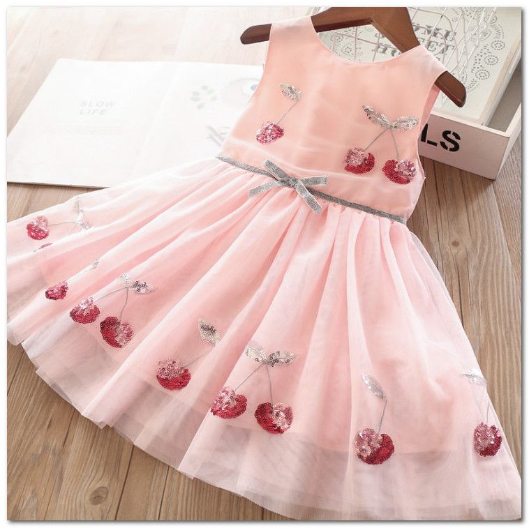 girls pink summer dress