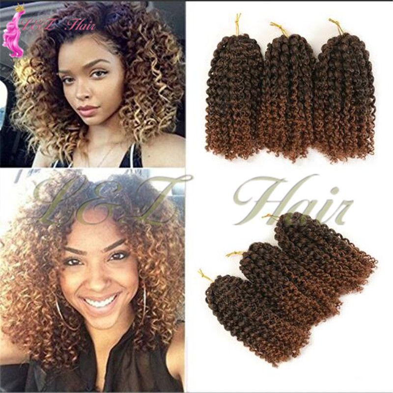 2019 Kinky Twist Crochet Braids 8 Inches Curly Crochet Braiding