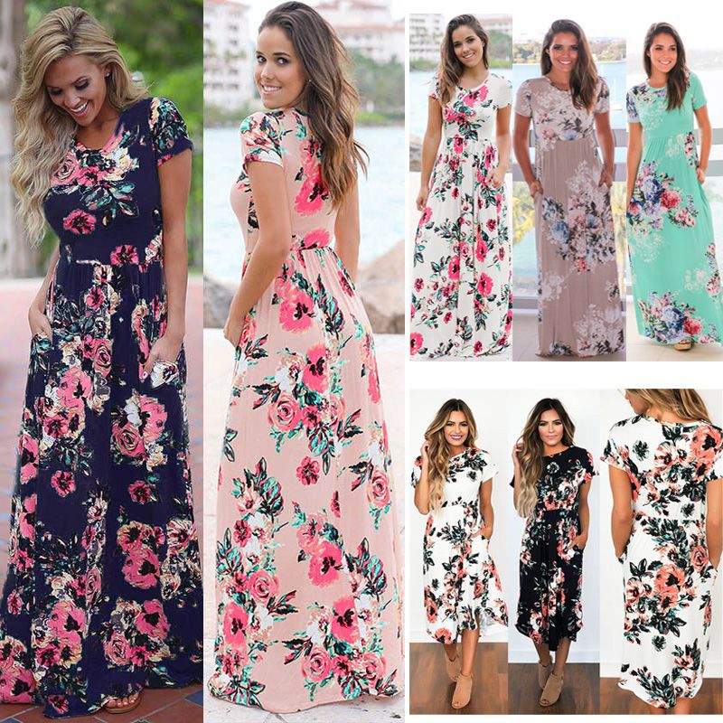 floral casual dress with sleeves