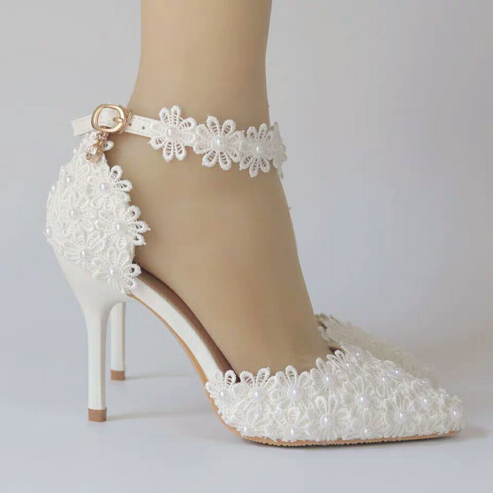 white short heels