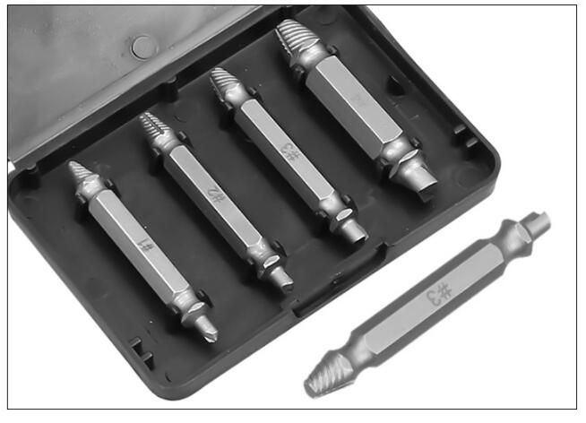 4pcs Damaged Screw Extractor Drill Bits Guide Set Broken Speed Out Easy out Bolt Stud Stripped Screw Remover Tool 4pcs Damaged Screw Extractor Drill Bits Guide Set Broken Speed Out Easy out Bolt Stud Stripped Screw Remover Tool