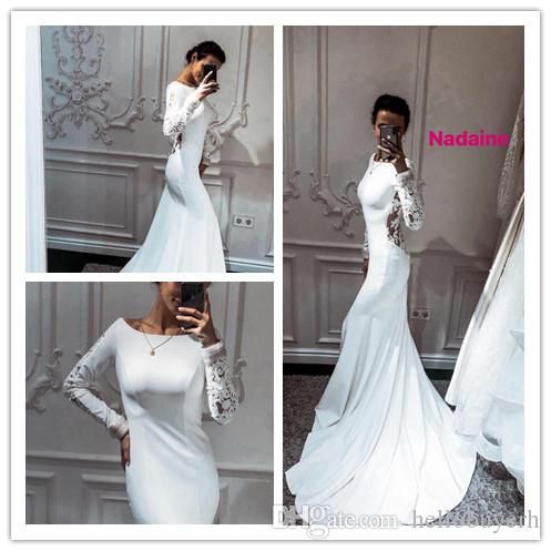 white long sleeve sheath dress