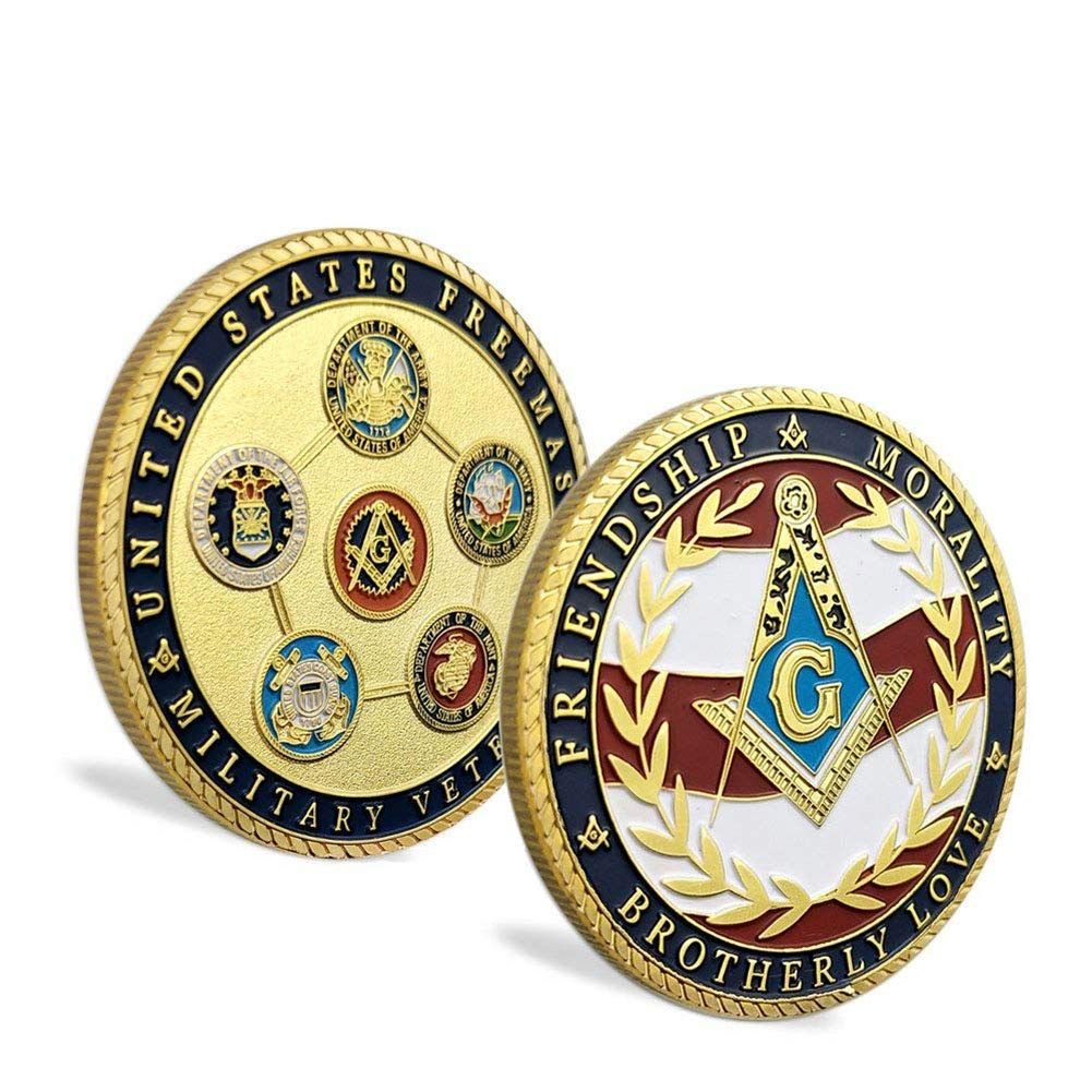 NUNCAD Bague ma/çonnique Vintage pour Homme en carbure de tungst/ène avec Symbole carr/é de Franc-ma/çon Noir
