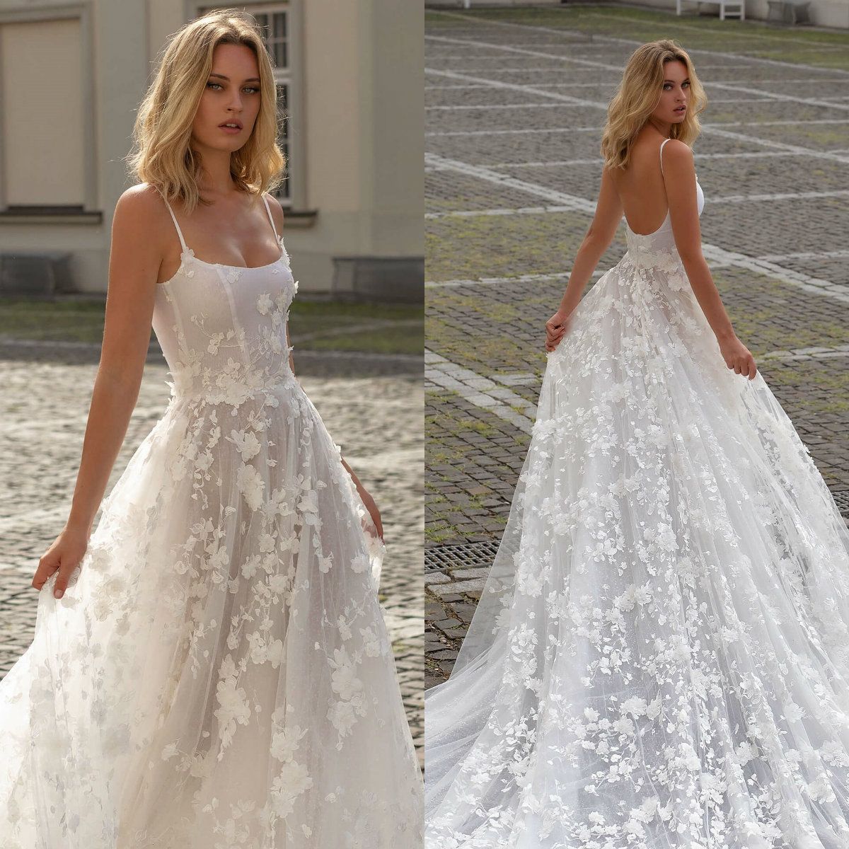 3d lace gown