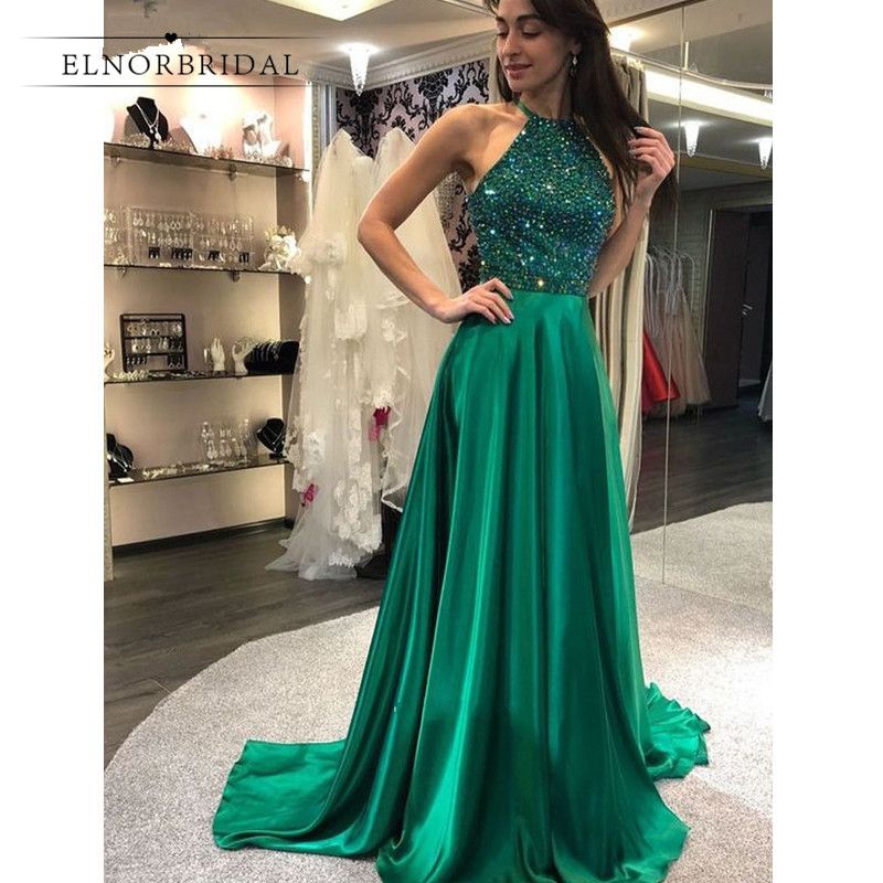 vestido de gala verde