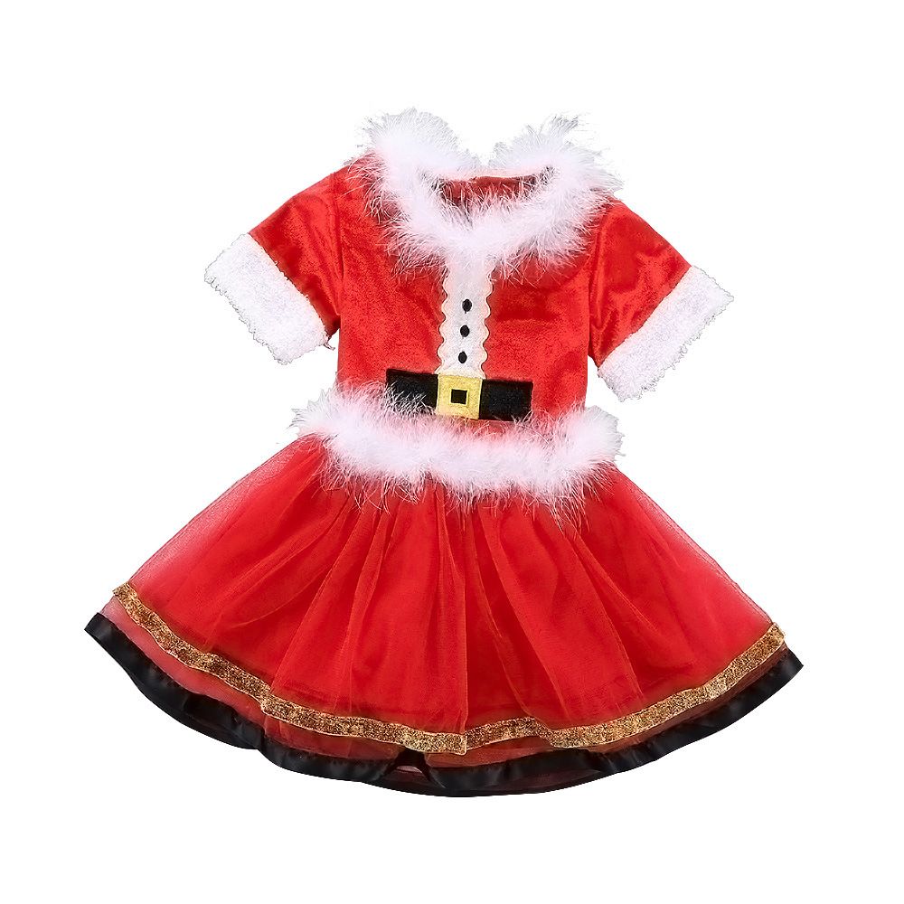 textura fecha límite Plantando árboles niños Ropa para niñas de Navidad trajes niños de Santa Claus tops de cuello  de piel