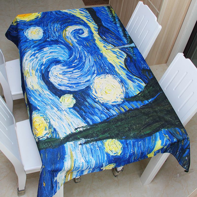 Compre Bohemia Estilo Comedor Mantel Pintura Al Oleo Impresa