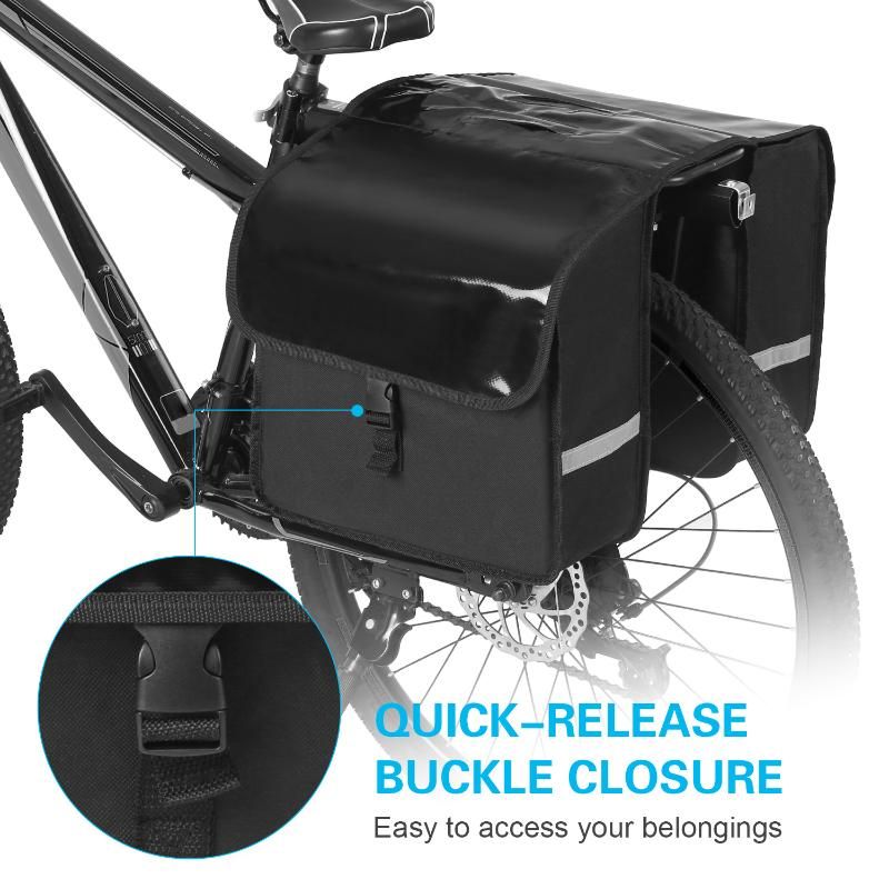 28L Bicycle Double Pannier Bag Side Rear Rack Seat Mountain Road Bike Bags