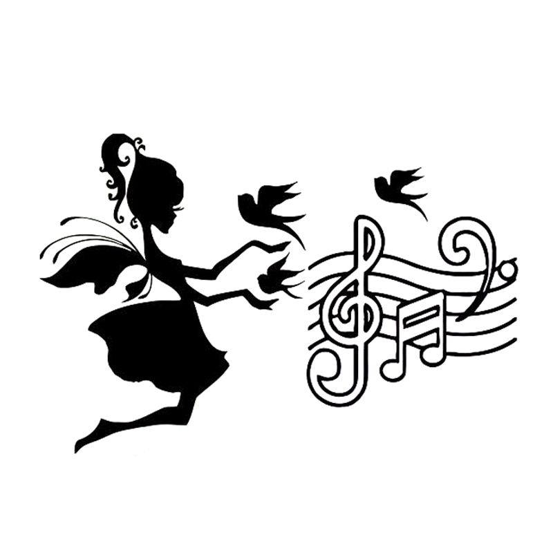 Compre 18 9cm 12 6cm Musica Interessante E Passaro Simbolo Silhueta Moda Personalidade Vinyl Decal Adesivo De Carro Car Styling De Xymy797 33 57 Pt Dhgate Com