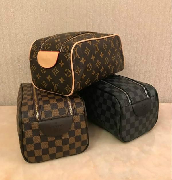 188 Louis Vuitton Double Zipper Make Up Bags Women Leather Handbags Luxury Shoulder Bags MICHAEL ...