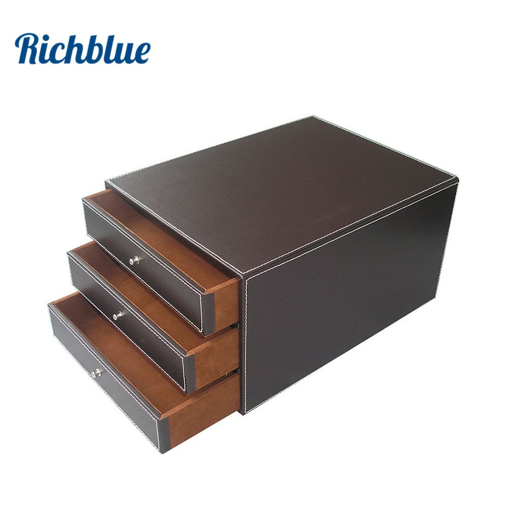 2020 3 Layers Office Pu Leather Desk Filing Cabinet File Document Holder Organizer Storage Box From Ys Shop1 131 22 Dhgate Com