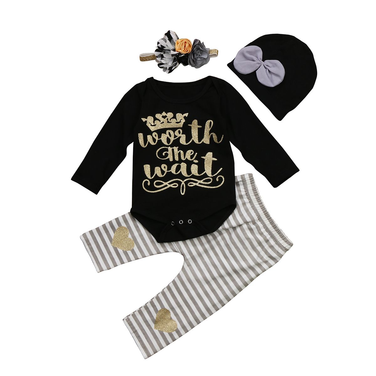 worth the wait baby girl outfit