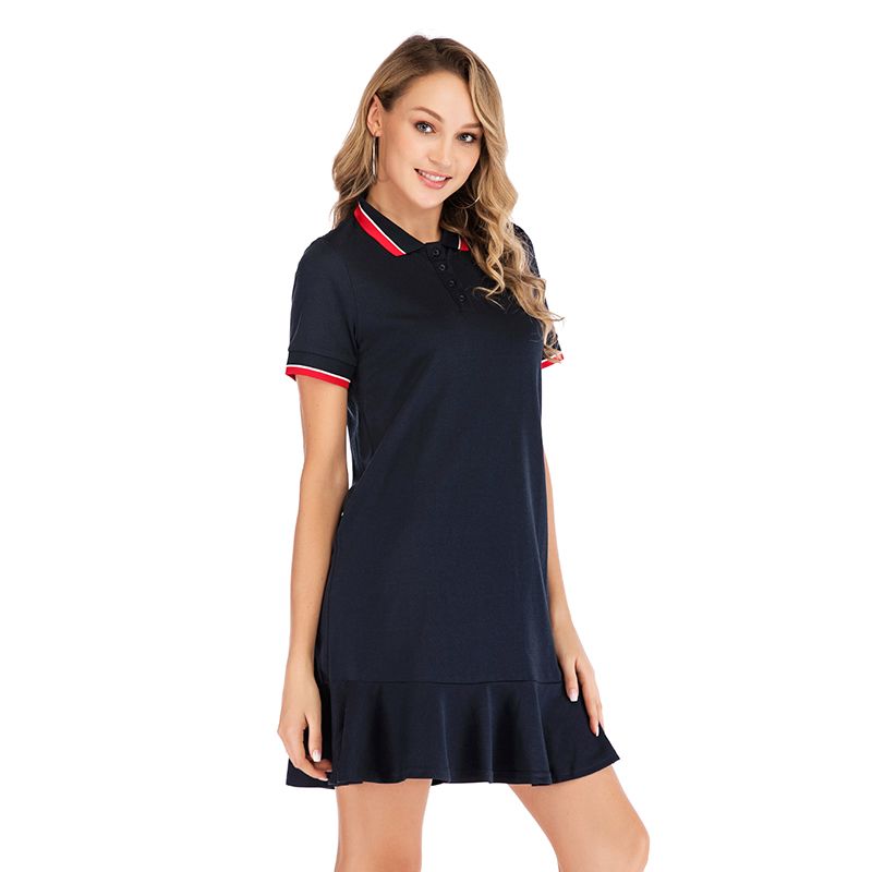 vestido tipo polo con tenis