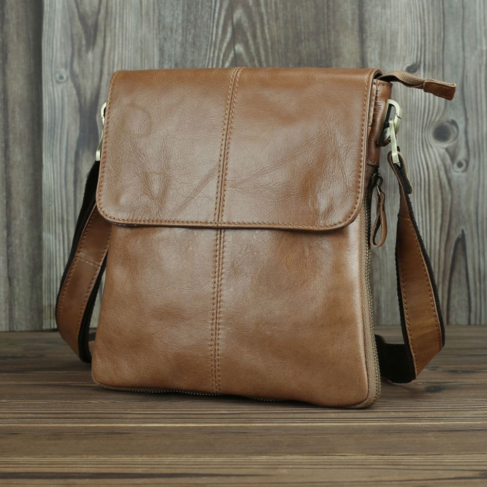 Mens Leather Crossbody Messenger Shoulder Bag Laptop Tote Purse Wallet Handbag