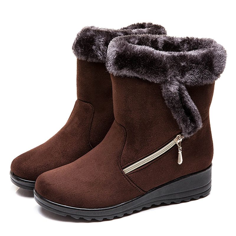 women's snow boots wedge heel