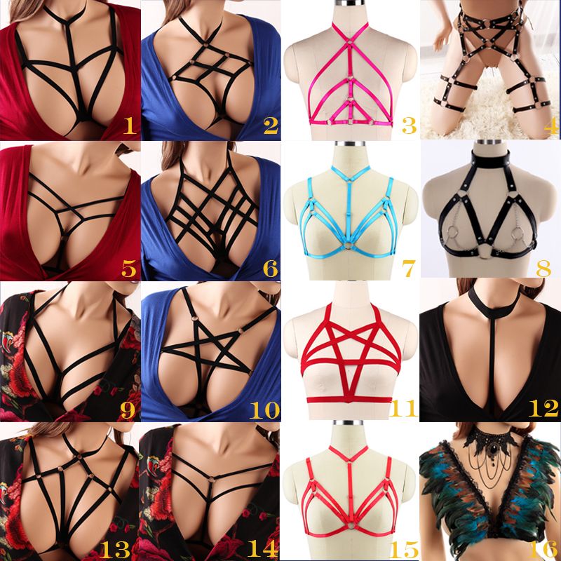 Compra Arnés Del Cuerpo De La Mujer Lencería Gótica Tops De Cultivo Fetish  Jaula Sujetador De La Ropa Interior Cinturón Del Arnés Arnés Estrella  Barato | Entrega Rápida Y Calidad | Es.Dhgate