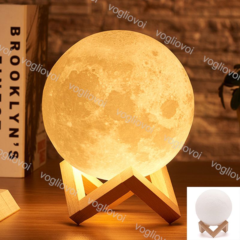 compre luna de la lampara 3d noche de impresion led de luz de 15 cm luna magica luz led usb lampara de escritorio recargable de la decoracion de