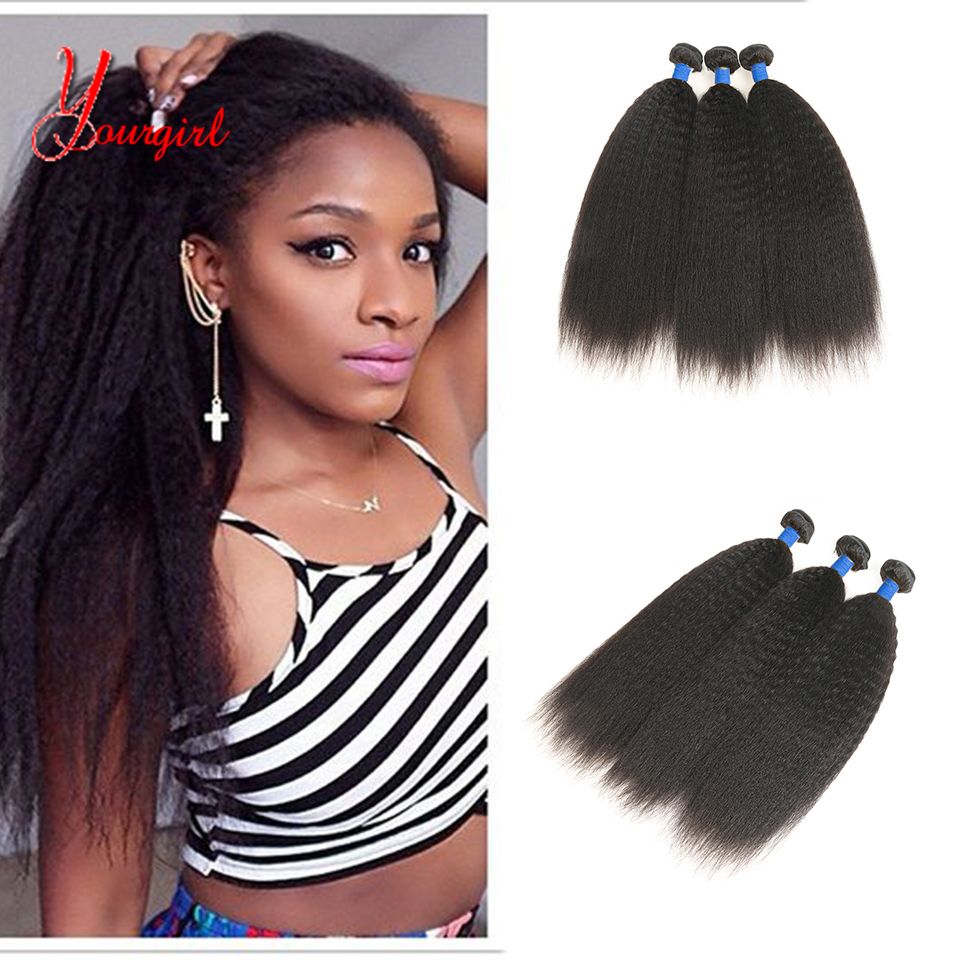 Malaysian Virgin Kinky Yaki Straight Hair 100 Human Virgin Hair