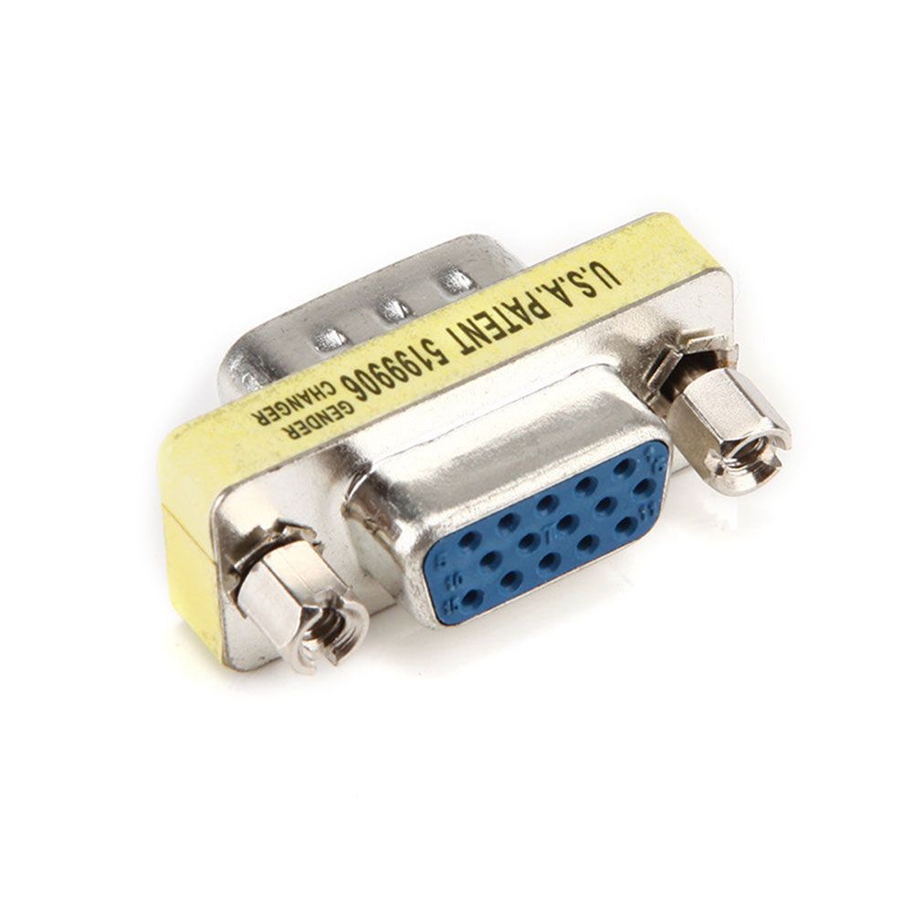 VGA DB15 Serial D SUB Adaptor 15 Pin D Sub HD SVGA MINI Gender Changer Adapter PC VGA Connector 