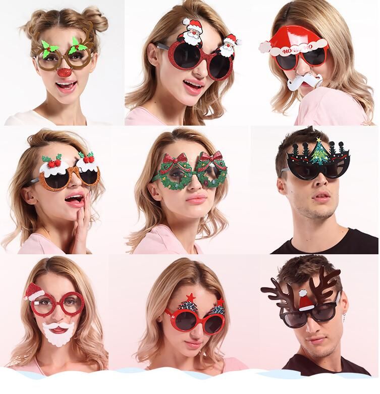 navideñas Accesorios de decoración Gafas Fiesta de graduación Gafas divertidas Noel regalo de