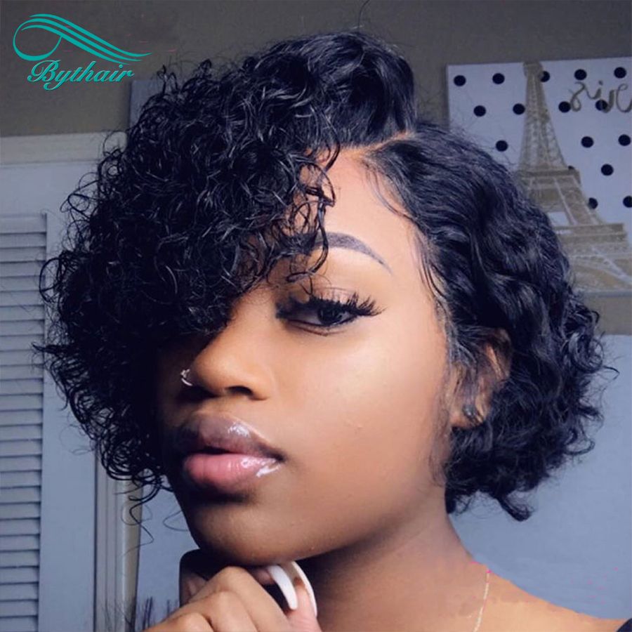 grosshandel bythair 13x6 hd transparent spitze front menschliche haarperucken brasilianer kurzer bob wavy mit babyhaaren prepucked naturliche farbe fur schwarze frauen von bythairstore 109 23 auf de dhgate com dhgate