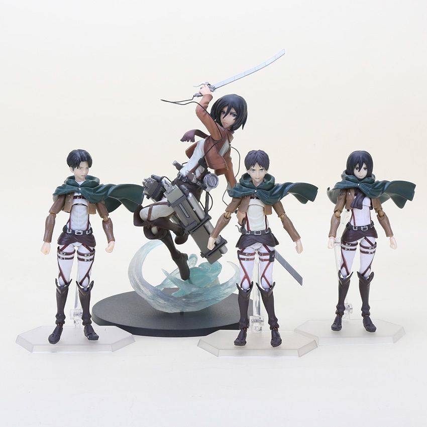 Attack On Titan Action Figure Shingeki No Kyojin Mikasa Ackerman PVC Figma Anime