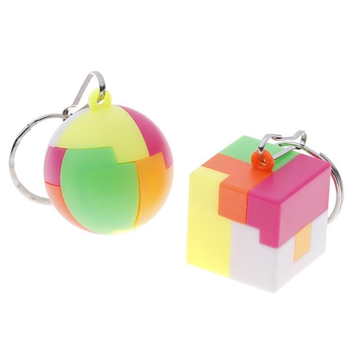 Children DIY assembly ball toy cube funny jigsaw puzzle keychain 