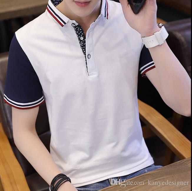 Compra Casuales Para Hombre Camisas De Polos De Verano Perry Gira El Collar  Abajo Tees Hombres Polo Barato | Entrega Rápida Y Calidad | Es.Dhgate