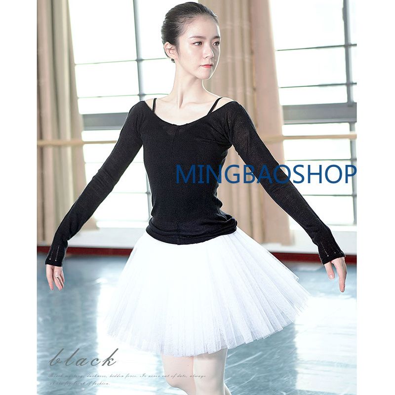 Women Dancewear Ballet Tops Bailarina Clothing Girls Dance Knitted