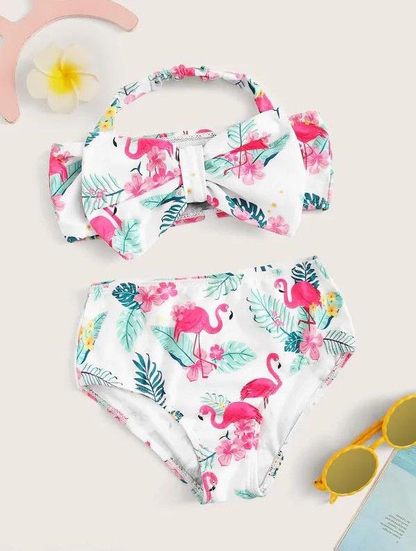 girls flamingo bikini