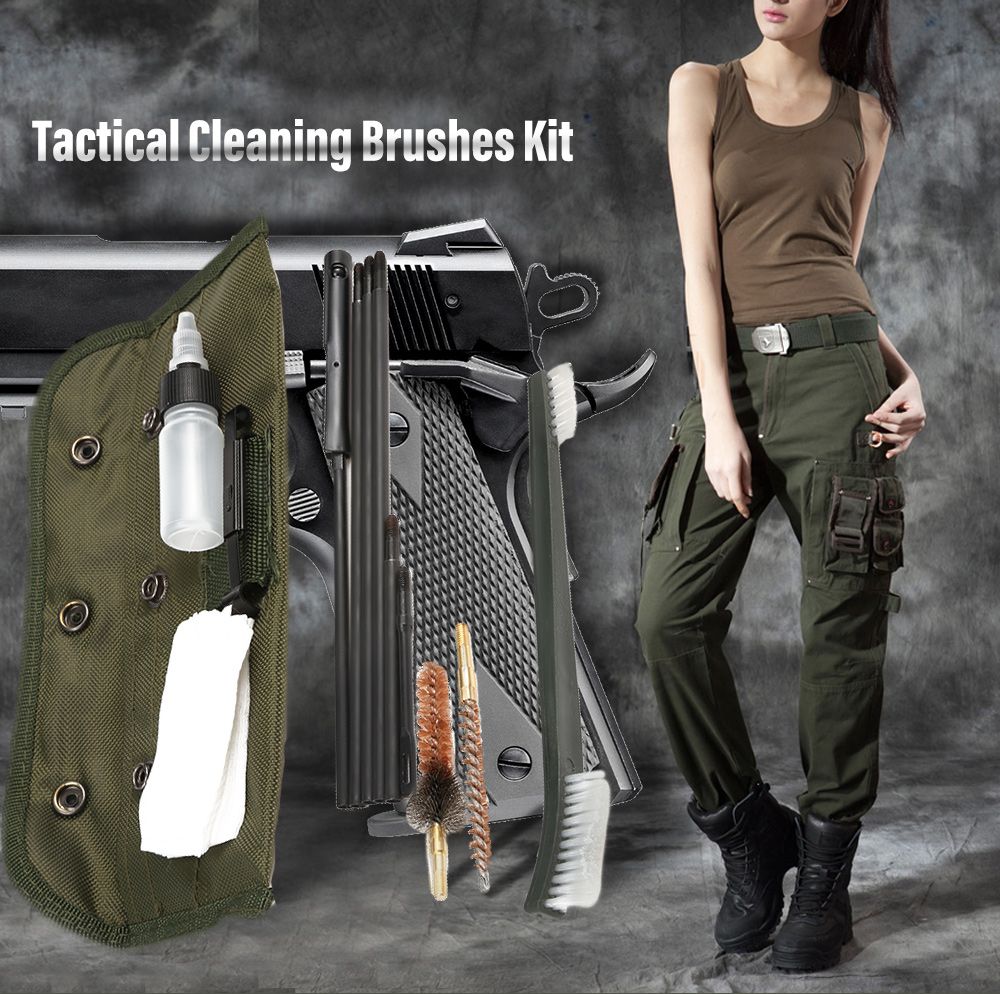 10PCs Airsoft Hunting Shortgun Cleaning Kit Set For .22 22LR .223 556 Rifle New 