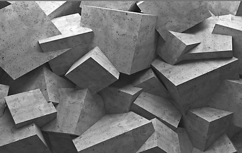 Modern Living Room Wallpapers 3d Abstract Building Space Polygonal