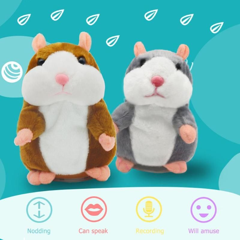 repeating talking plush hamster